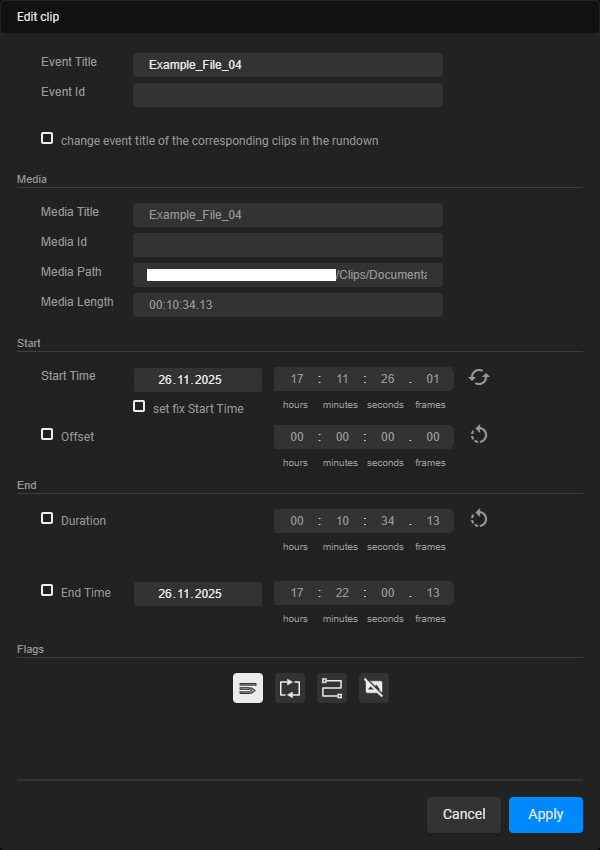 Automation - Edit clip menu
