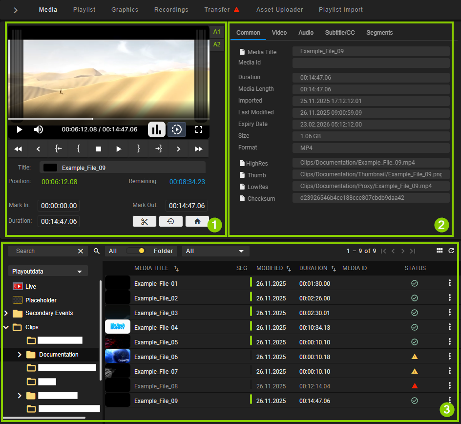 Automation - Media tab