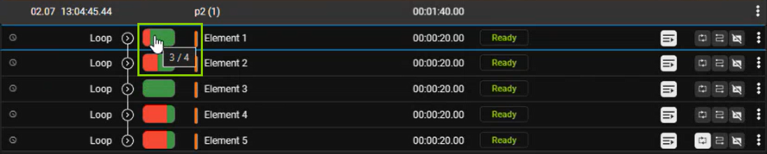 Automation - Clip fill level bar and progress indicator