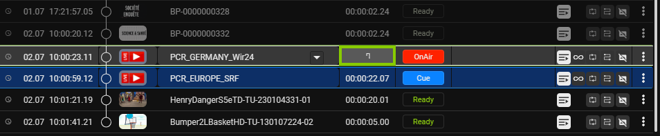 Automation - Countdown for live source switchover