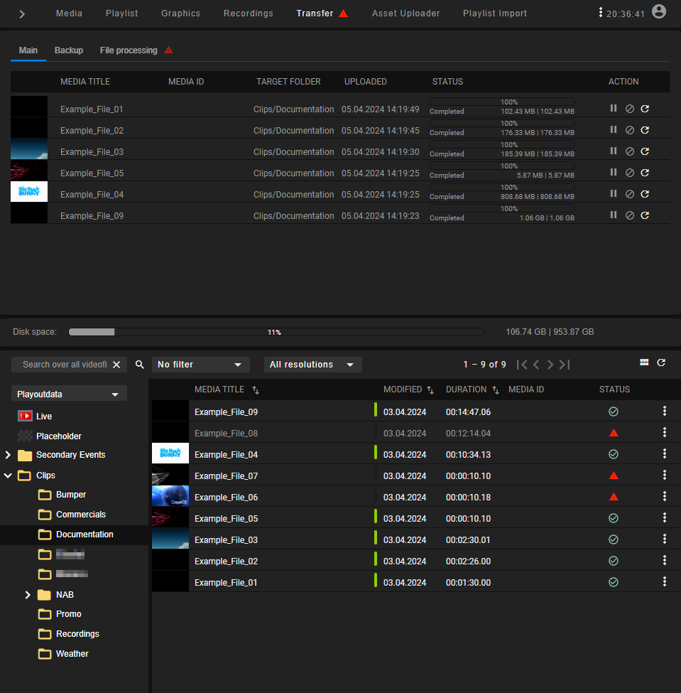 Automation - File transfer list