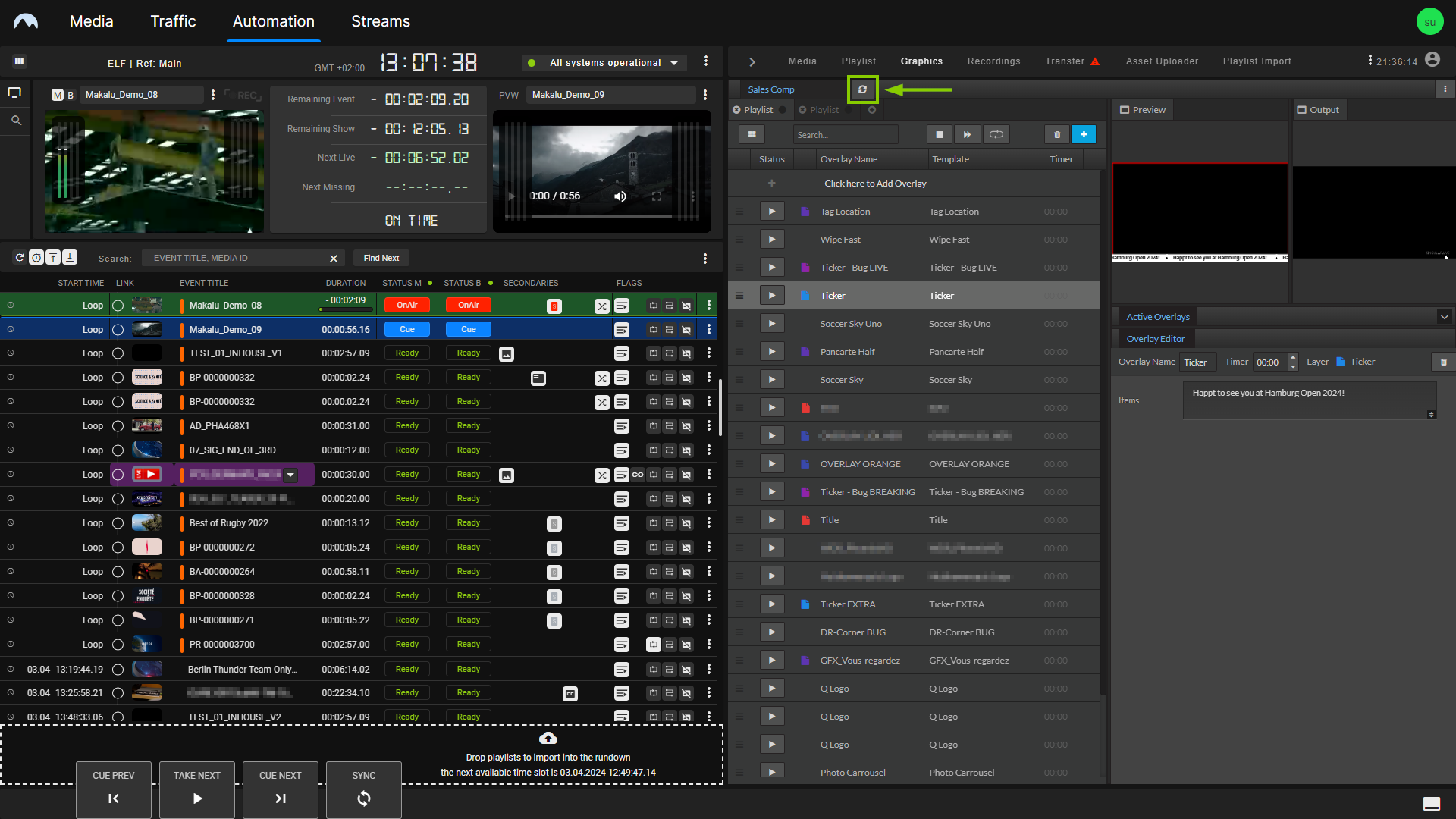 Automation - Trigger a Singular.Live control app refresh manually