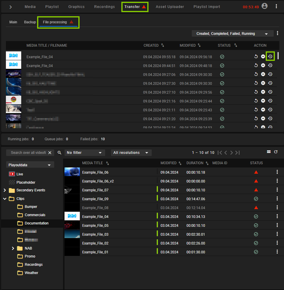 Automation - Re-trigger file processing for selected files manually