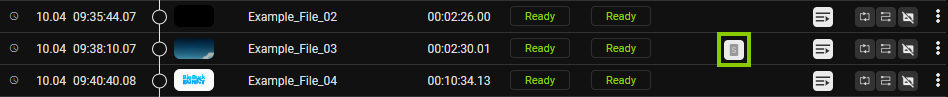 Automation - Splicing event added to a single clip, automatic stop trigger