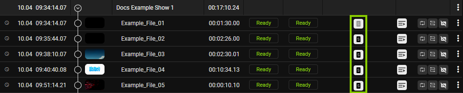 Automation - Splicing event added to a show, automatic stop trigger