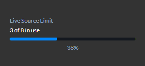 Stream Control - Live source limit